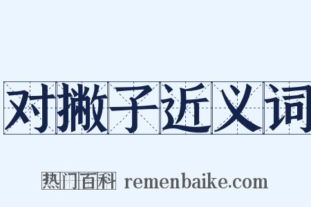 对撇子近义词是什么意思的图片